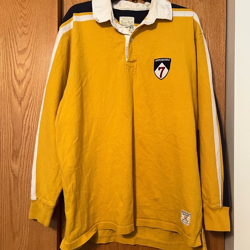 VTG Men’s XL American Eagle Vintage Rugby Long Sleeve